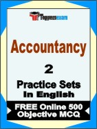 Accountancy Book in English - Question Paper / Practice Set