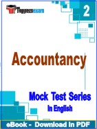 Accountancy Test PDF Book In English - Question Paper