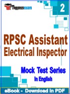 RPSC Assistant Electrical Inspector Test PDF Book In English - Question Paper