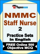 NMMC Staff Nurse Book in English - Question Paper / Practice Set
