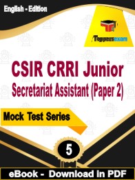 CSIR CRRI Junior Secretariat Assistant (Paper 2) Exam PDF Book In English - Practice Set