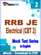 RRB JE Electrical (CBT 2) Test PDF Book In English - Question Paper