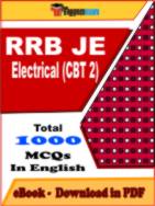 RRB JE Electrical (CBT 2) PDF Book In English - MCQ / Objective Questions