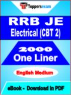 RRB JE Electrical (CBT 2) One Liner Book PDF in English