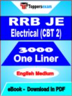 RRB JE Electrical (CBT 2) One Liner Book PDF in English