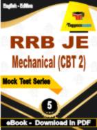 RRB JE Mechanical (CBT 2) Test  PDF Book In English - Practice Set