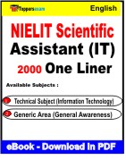 NIELIT Scientific Assistant (IT) One Liner Book PDF in English