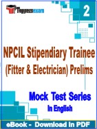 NPCIL Stipendiary Trainee (Fitter & Electrician) Prelims Test PDF Book In English - Question Paper