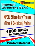 NPCIL Stipendiary Trainee (Fitter & Electrician) Prelims  Book in English - Objective MCQ