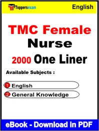 TMC Female Nurse One Liner Book PDF in English