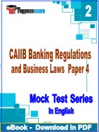 CAIIB Banking Regulations and Business Laws ( Paper 4 ) Test PDF Book In English - Question Paper
