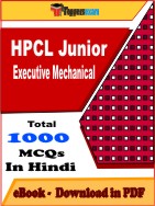 HPCL Junior Executive Mechanical Test PDF Book In Hindi - MCQ / Objective Questions