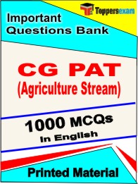 CG PAT (Agriculture Stream) Exam  Book in English - Objective MCQ
