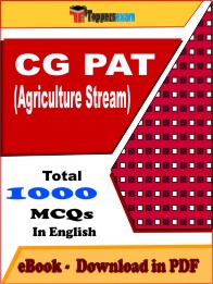 CG PAT (Agriculture Stream) Exam PDF Book In English - MCQ / Objective Questions
