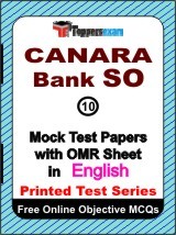 Canara Bank SO Exam Mock Test Papers (Book) in English