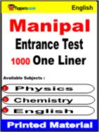 Manipal Entrance Test One Liner Book in English