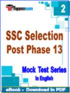 SSC Selection Post Phase 13 Test PDF Book In English - Question Paper