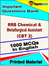 RRB Chemical & Metallurgical Assistant (CBT 2) Test Book in English - Objective MCQ