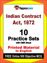 Indian Contract Act, 1872 Test Book in English - Practice Set
