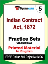 Indian Contract Act, 1872 Test Book in English - Mock Test / Practice Set