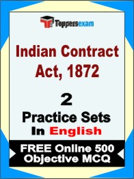 Indian Contract Act, 1872 Test Book in English - Question Paper / Practice Set
