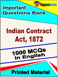 Indian Contract Act, 1872 Test Book in English - Objective MCQ