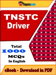 TNSTC Driver Exam PDF Book In English - MCQ / Objective Questions