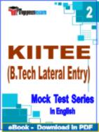KIITEE (B.Tech Lateral Entry) Test PDF Book In English - Question Paper