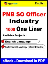 PNB SO Officer Industry One Liner Book PDF in English