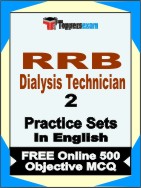 RRB Dialysis Technician Book in English - Question Paper / Practice Set