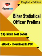 Bihar Statistical Officer Prelims Test PDF Book In English - Mock Test/Practice Set