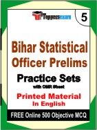 Bihar Statistical Officer Prelims Book in English - Mock Test / Practice Set