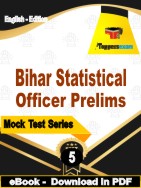 Bihar Statistical Officer Prelims Test PDF Book In English - Practice Set