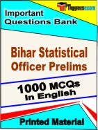 Bihar Statistical Officer Prelims Book in English - Objective MCQ