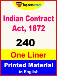Indian Contract Act, 1872 One Liner Book in English