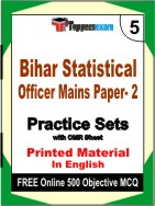 Bihar Statistical Officer Mains ( Paper- 2 ) Book in English - Mock Test / Practice Set