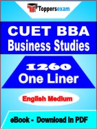 CUET BBA Business Studies One Liner Book PDF in English