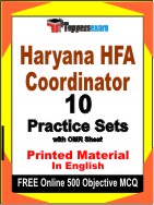 Haryana HFA Coordinator Book in English - Practice Set