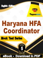 Haryana HFA Coordinator Test  PDF Book In English - Practice Set