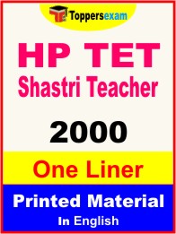 HP TET Shastri Teacher One Liner Book in English
