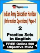 Indian Army Education Havildar (Information Operations) Paper-1 Book in English - Question Paper / Practice Set