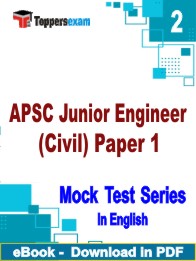 APSC Junior Engineer (Civil) Paper 1 Test PDF Book In English - Question Paper