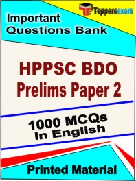 HPPSC BDO Prelims Paper 2 Test Book in English - Objective MCQ