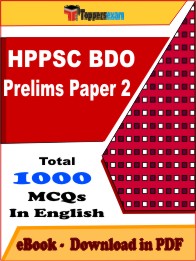 HPPSC BDO Prelims Paper 2 PDF Book In English - MCQ / Objective Questions