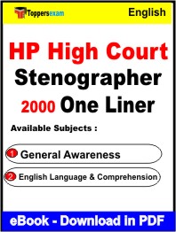 HP High Court Stenographer One Liner Book PDF in English