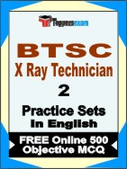 BTSC X Ray Technician Book in English - Question Paper / Practice Set