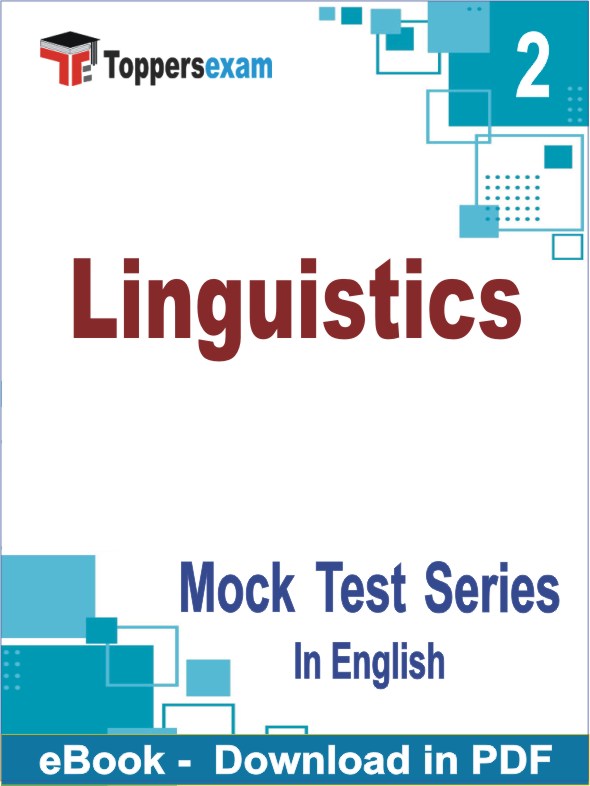 Linguistics Test PDF Book In English - Question Paper