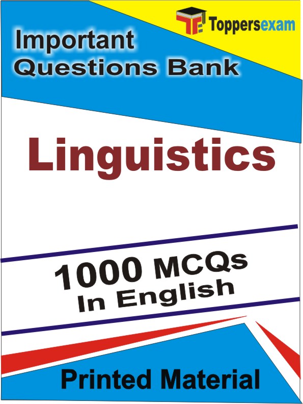 Linguistics  Book in English - Objective MCQ