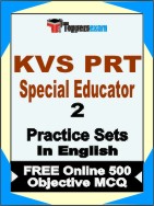 KVS PRT Special Educator Book in English - Question Paper / Practice Set