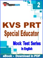 KVS PRT Special Educator Test PDF Book In English - Question Paper